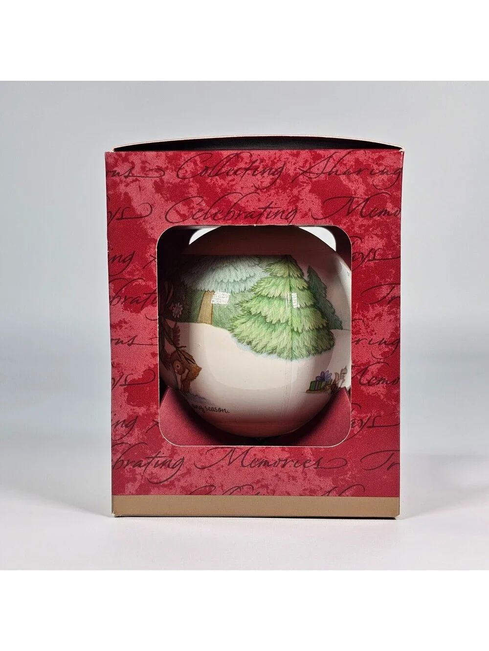 Hallmark Keepsake 2001 Winter Friends Glass Ball Ornament Tammy Haddix QX2242